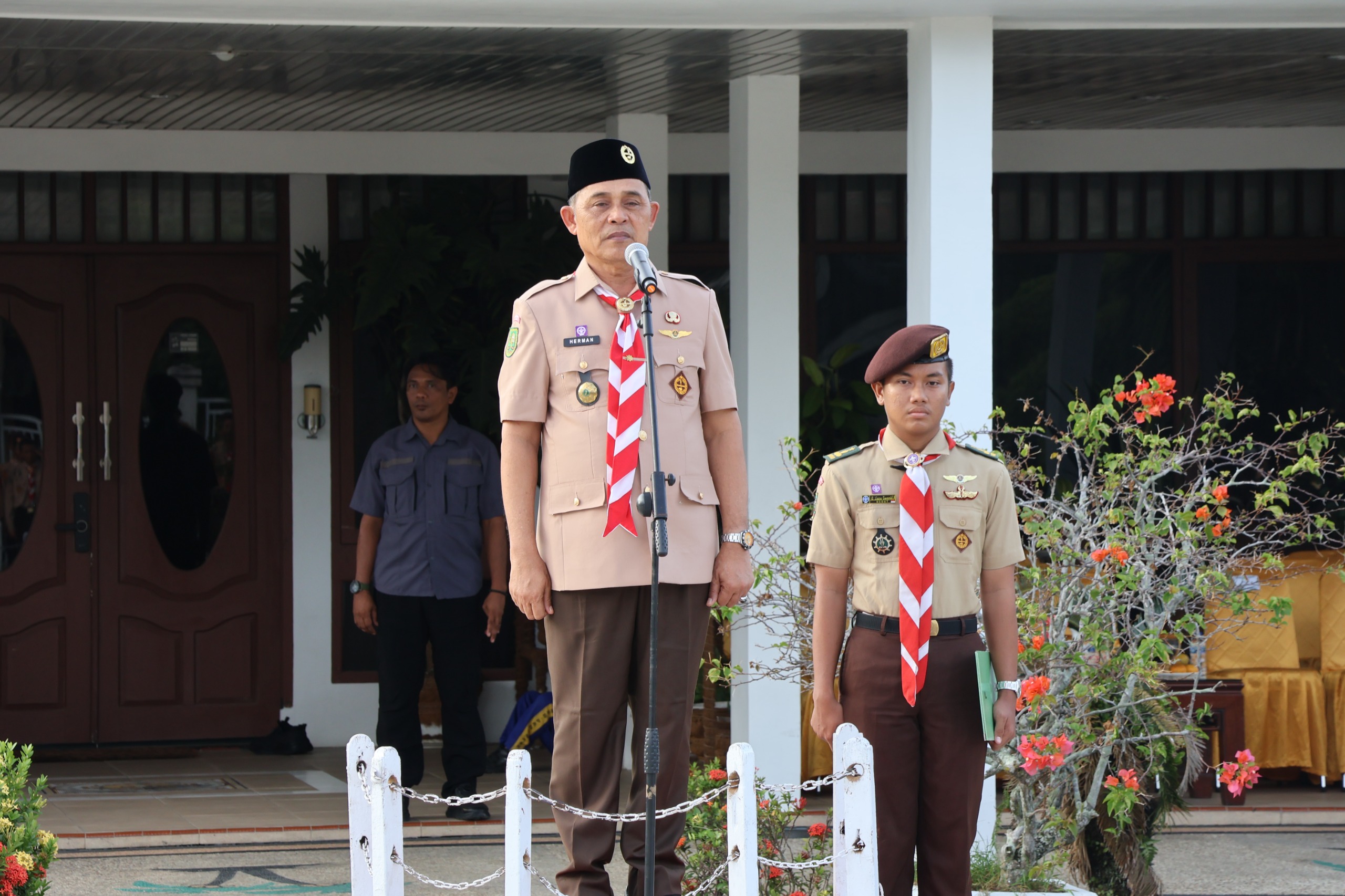 Bupati Inhil Herman Pimpin Apel Gerakan Pramuka 04.02 Inhil